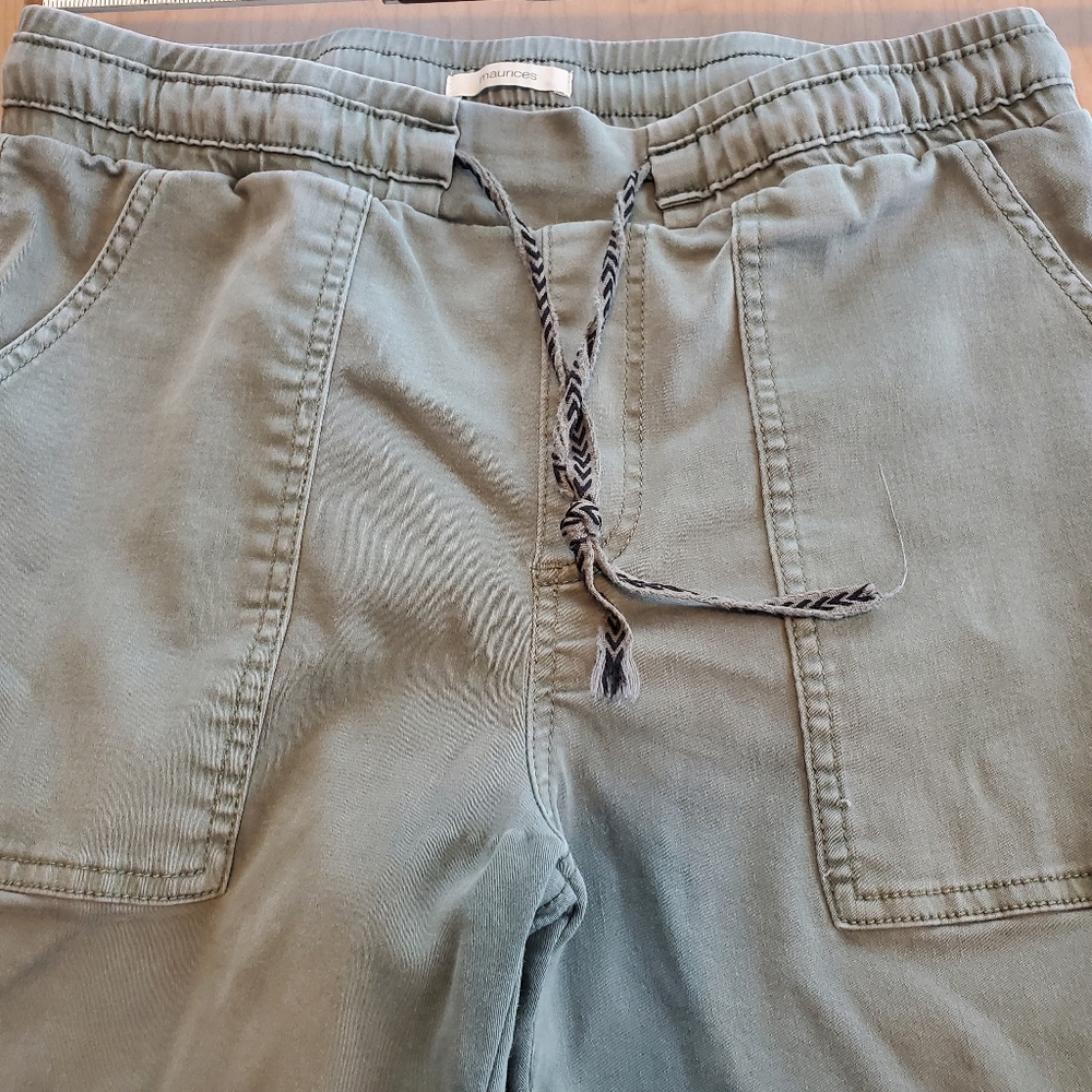 Maurices Olive Green Skinny Weekender Pants Size Small
